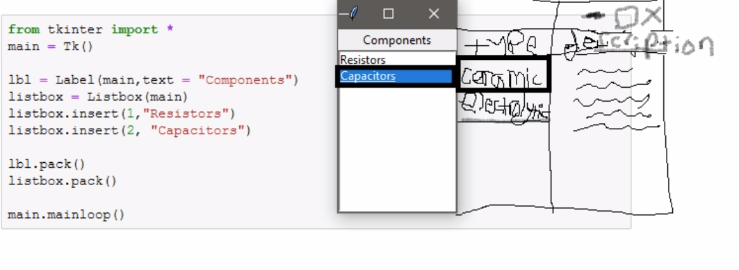 Solved In python using tkinter library implement the | Chegg.com