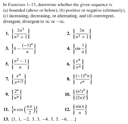 Solved In Exercises 1-13, determine whether the given | Chegg.com