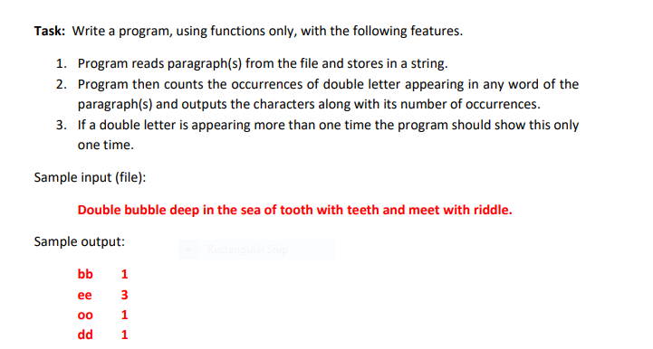 Solved 3. Detecting Double Letters in Words Write a function