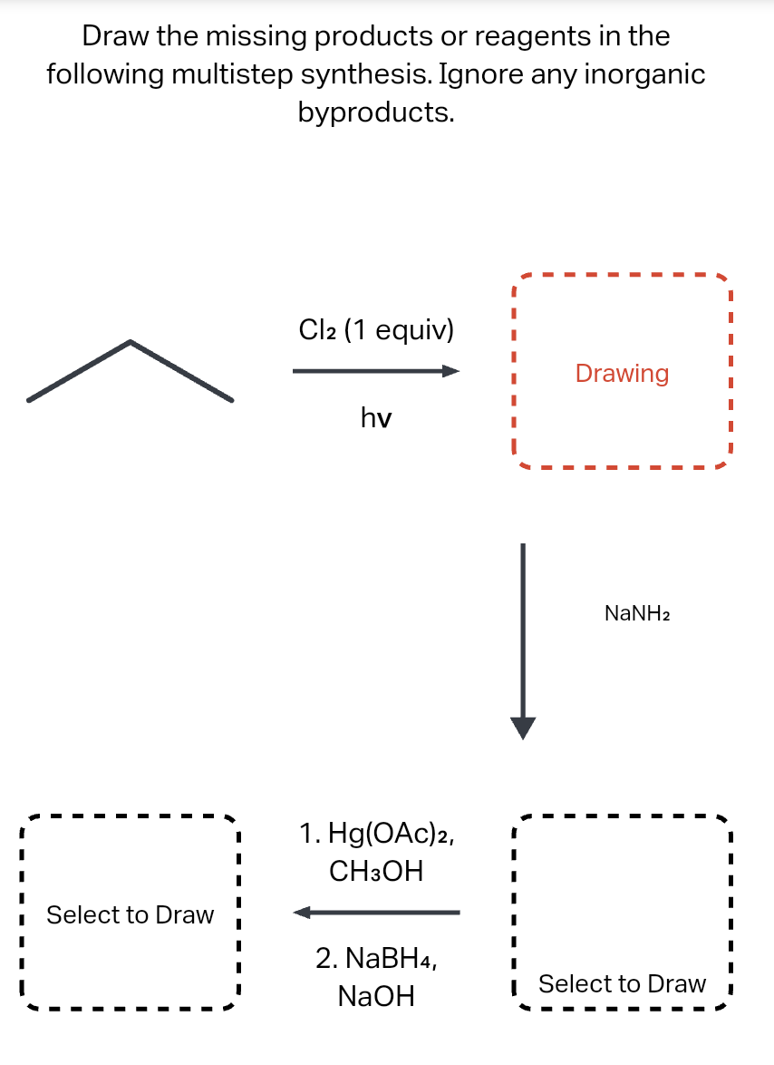 Solved Draw the missing products or reagents in the