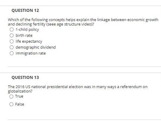 Solved QUESTION 5 Urbanization Occurs Becasue Cities: Are | Chegg.com