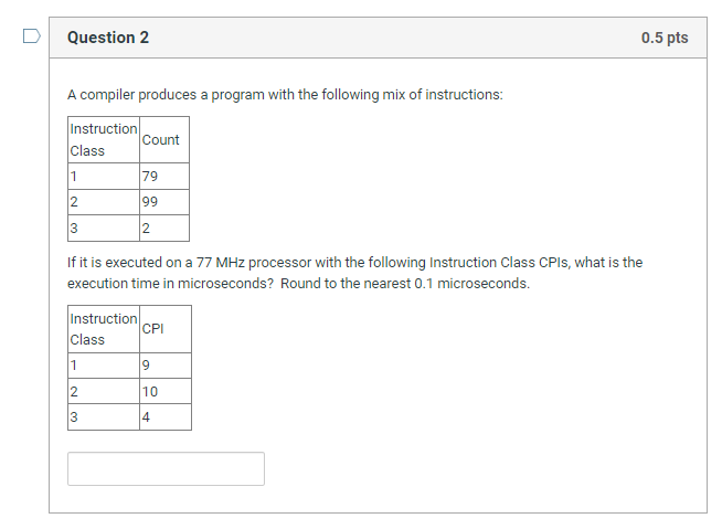 Solved A compiler produces a program with the following mix | Chegg.com