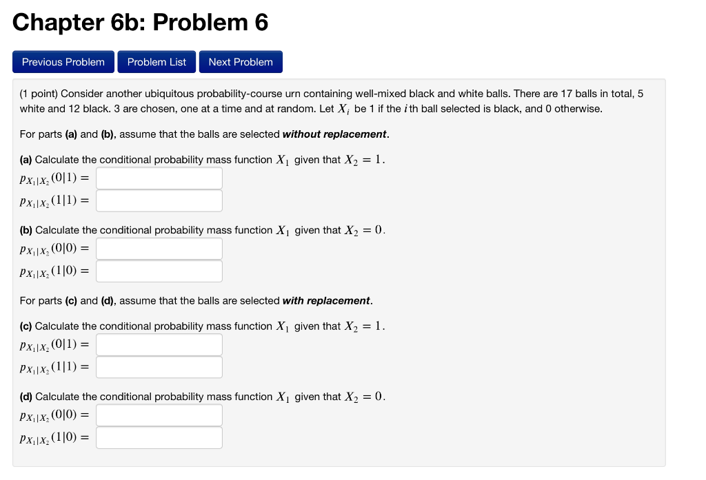 Solved Chapter 6b: Problem 6 Previous Problem Problem List | Chegg.com