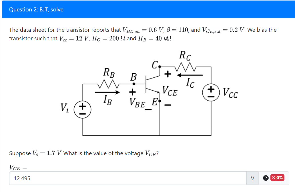 Solved The data sheet for the transistor reports that