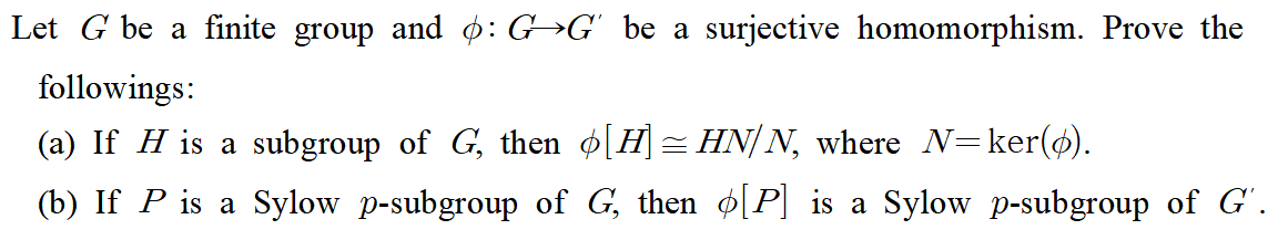 Solved By Using Isomorphism Theorem, Prove (a) And By Using | Chegg.com