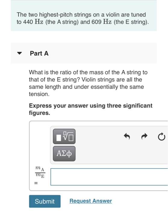 Solved The two highestpitch strings on a violin are tuned