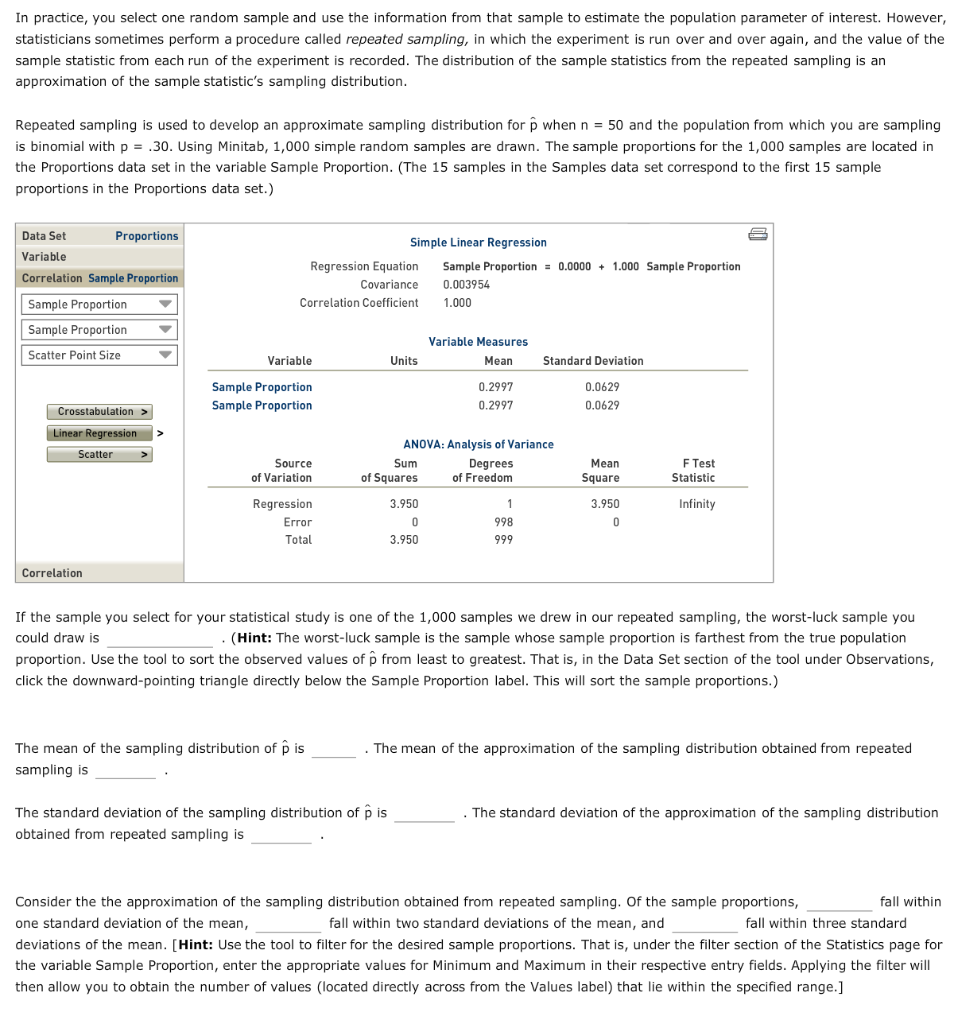 Solved 6. The sampling distribution of the sample proportion | Chegg.com