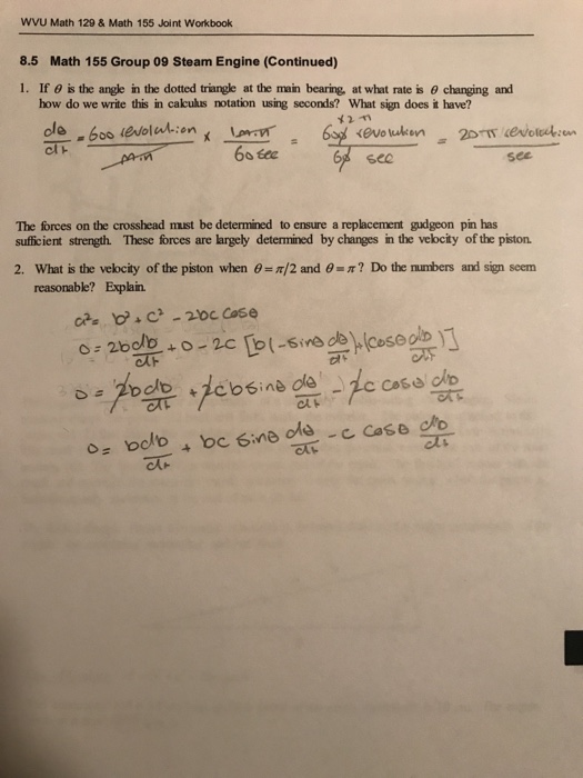 Solved 1 Piston 2 Piston rod 3 Crosshead 4 Connecting rod 5