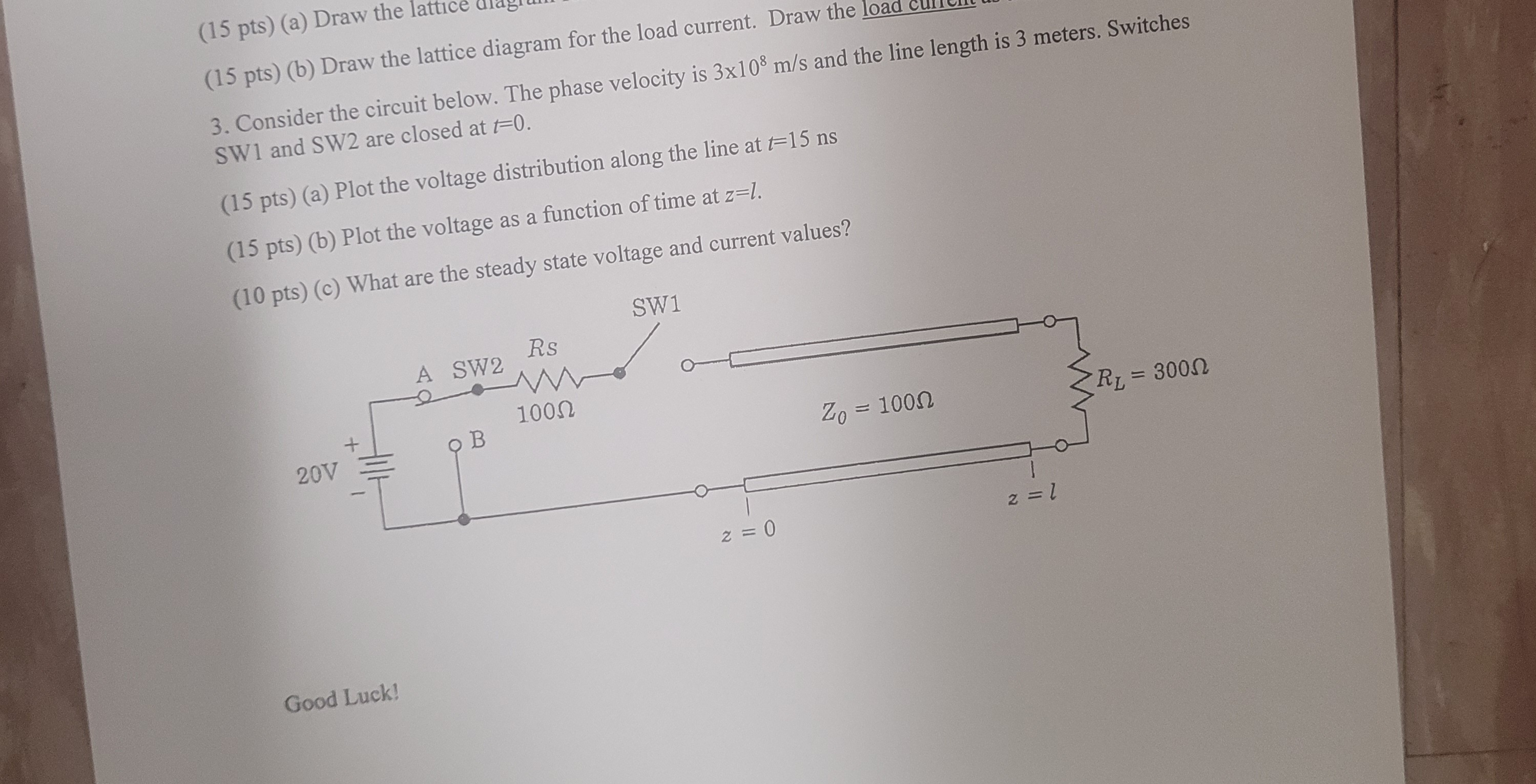 Solved (15 ﻿pts) (a) ﻿Draw The(15pts)(b)Consider The Circuit | Chegg.com