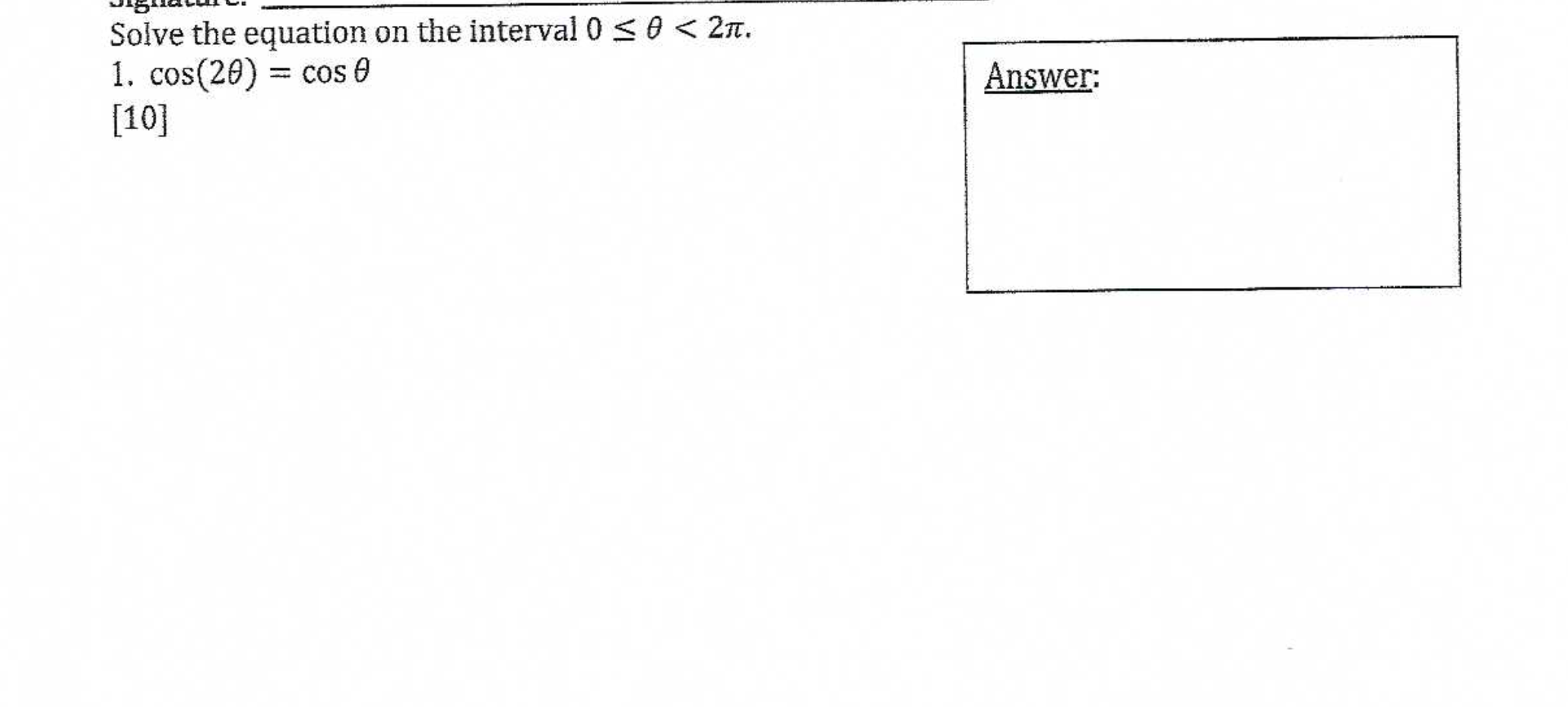 Solved Solve the equation on the interval 0 | Chegg.com