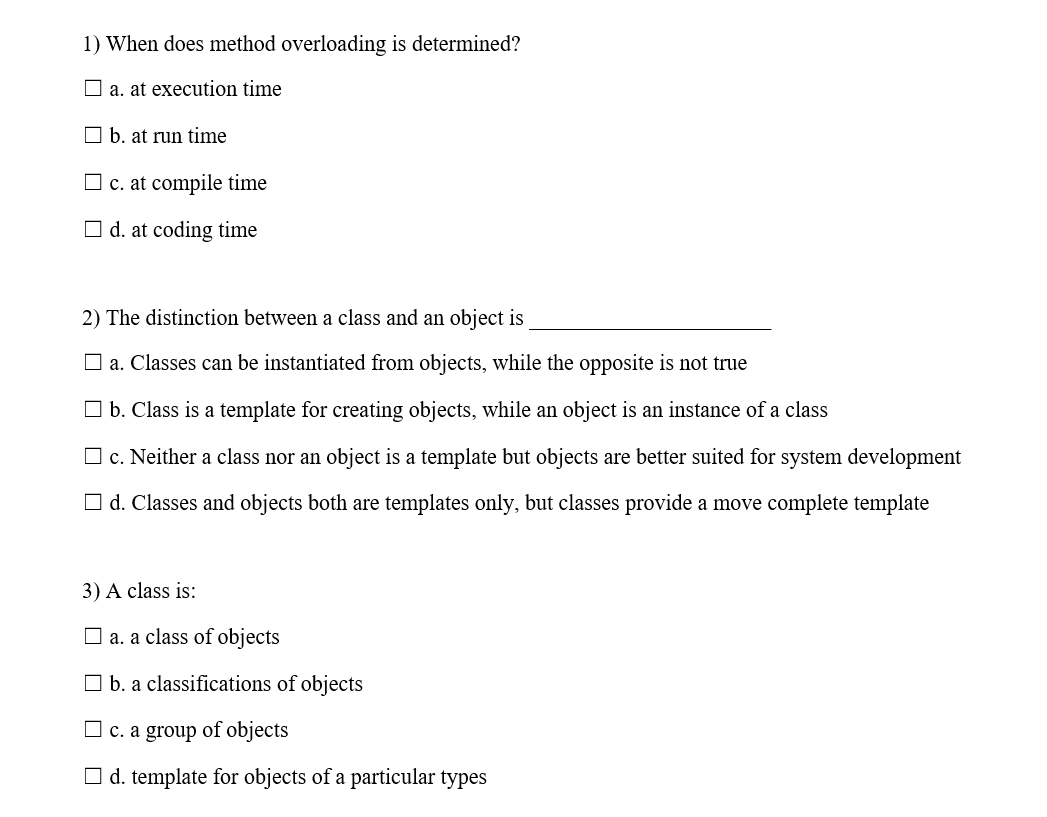 solved-1-when-does-method-overloading-is-determined-a-at-chegg