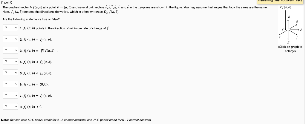 Solved 1 Point Nemang The Gradient Vector V A H At A Chegg Com