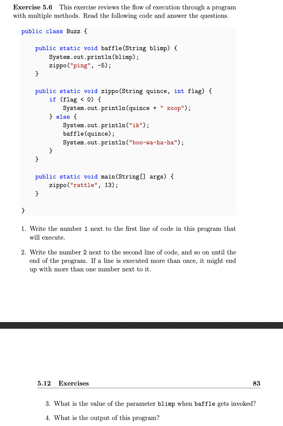 Solved Exercise 5.6 This Exercise Reviews The Flow Of | Chegg.com