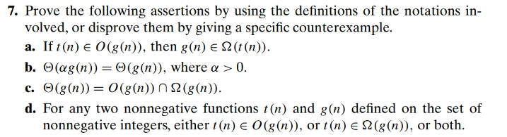 Solved 7. Prove the following assertions by using the | Chegg.com