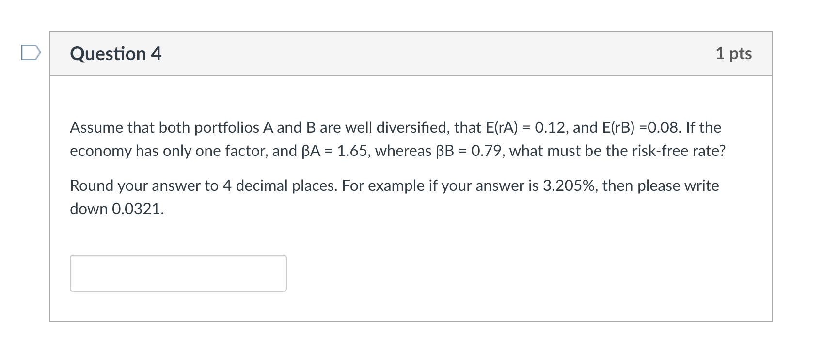 Solved Question 4 1 pts Assume that both portfolios A and B | Chegg.com