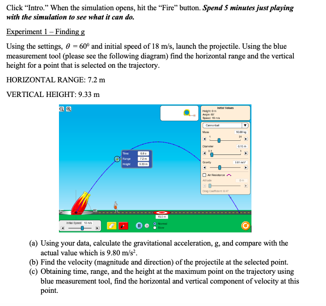 Solved Experiment 2 - Range versus initial speed. How does | Chegg.com