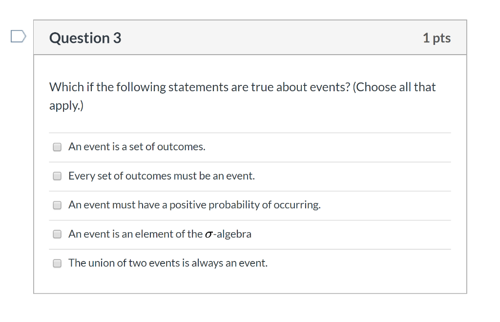 Solved Question 3 1 pts Which if the following statements | Chegg.com