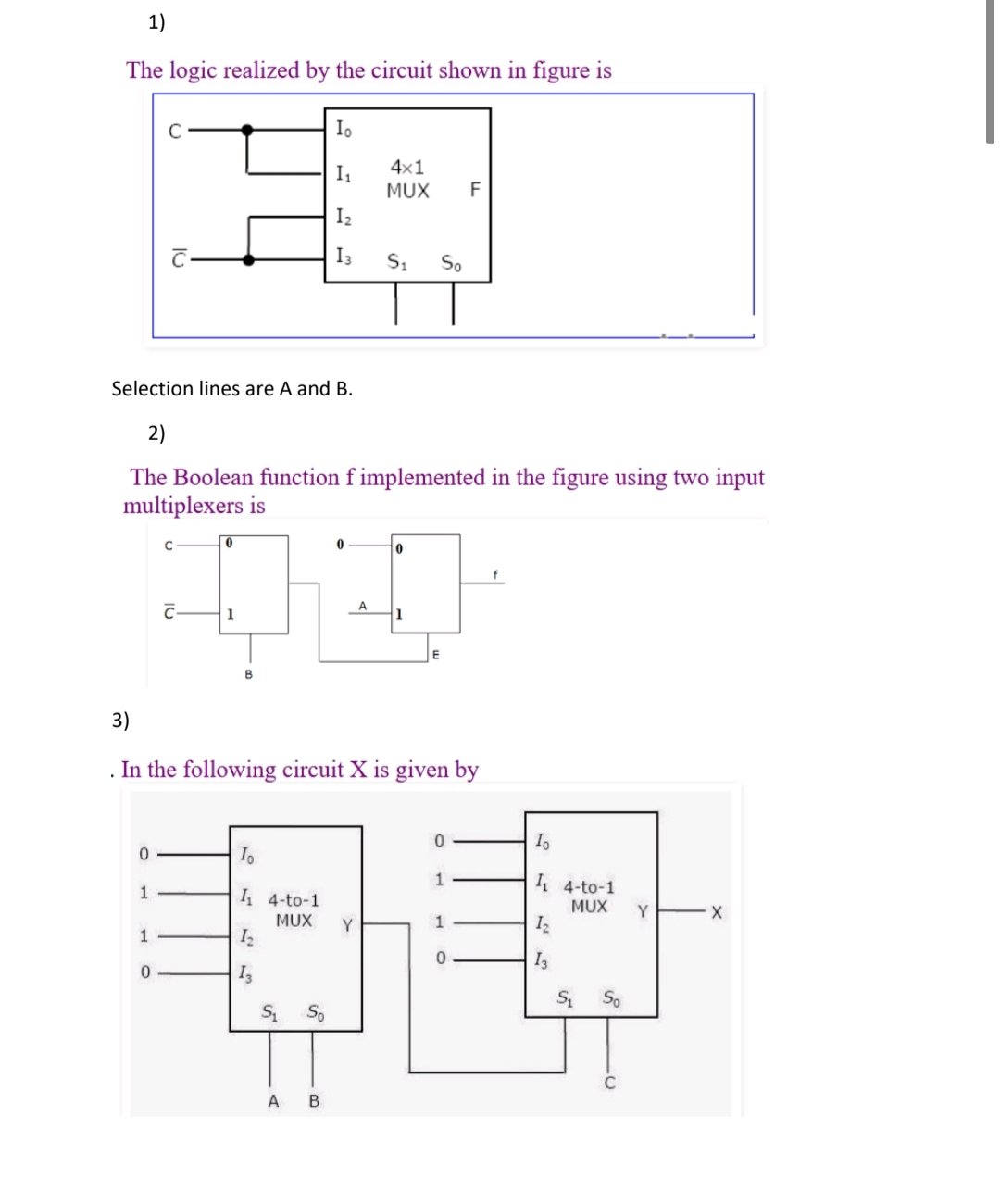 Solved The Logic Realized By The Circuit Shown In Figure Chegg Com