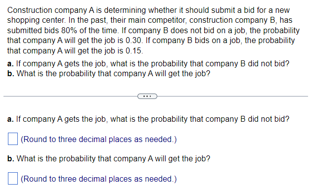 Solved Construction Company A Is Determining Whether It | Chegg.com