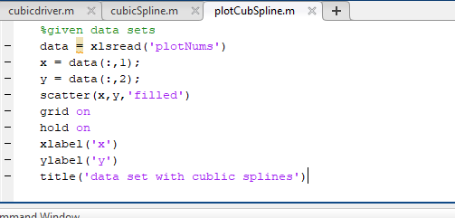 Solved i need this coded in matlab (splines/interpolation) I | Chegg.com