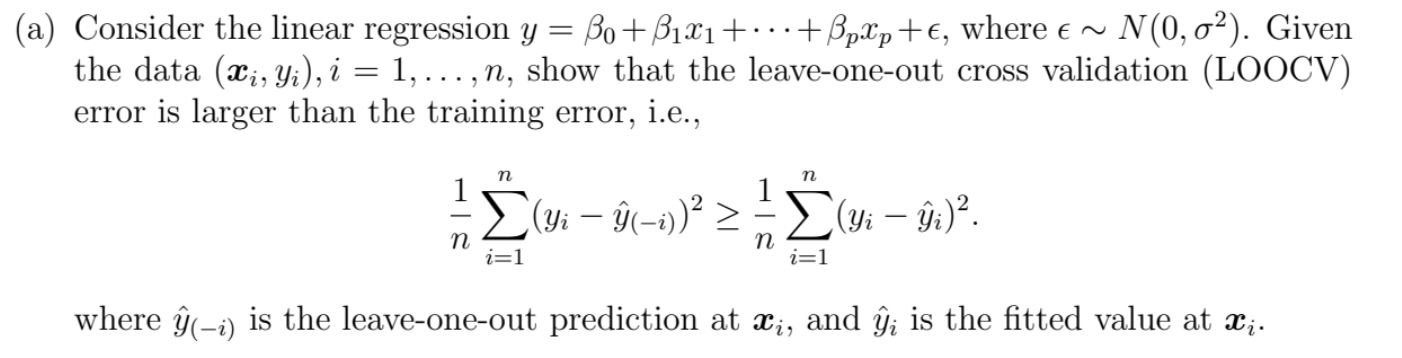 Solved (a) Consider the linear regression y = Bo + Bixit. | Chegg.com