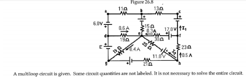 Solved Figure 26.8 a 110 1302 15? 19? 300. 23? 4A 11.0V 21 ? | Chegg.com