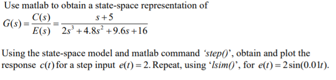 state space eigenvalues matlab