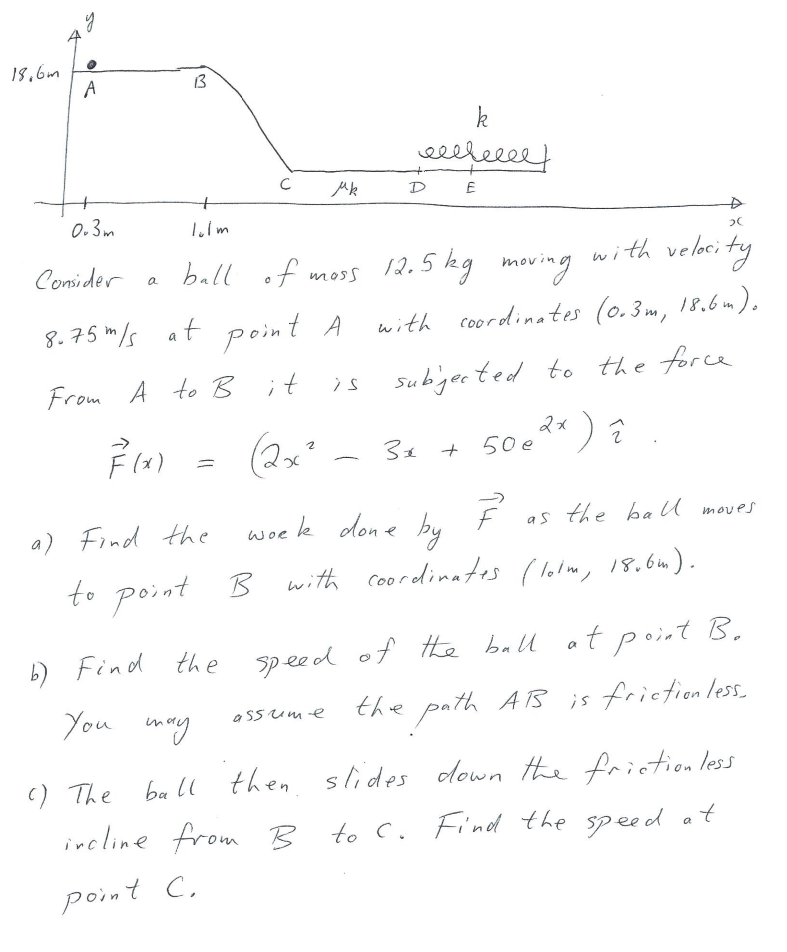 Solved 18 6m Elleece D E C Mke 0 3m Lim Consider A Ball O Chegg Com