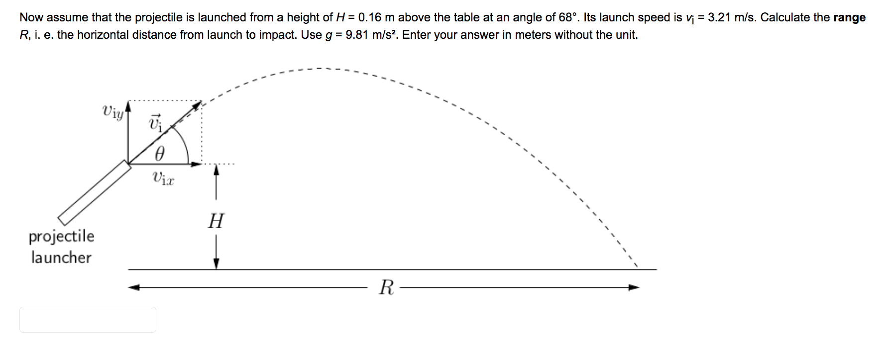 Solved Now assume that the projectile is launched from a | Chegg.com