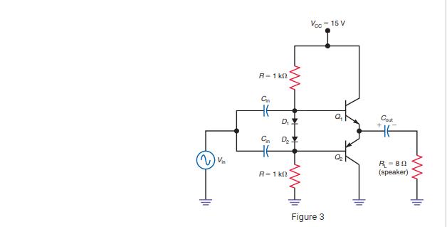 Refer to the Class AB amplifier circuit shown in | Chegg.com