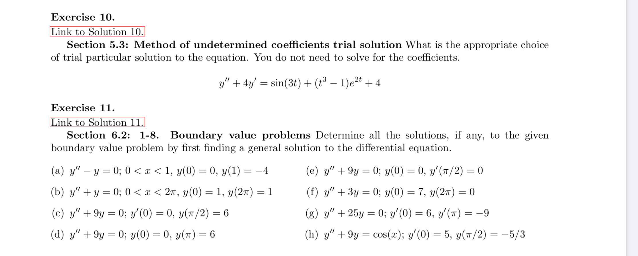 Solved Exercise 10. Link to Solution 10. Section 5.3: Method | Chegg.com