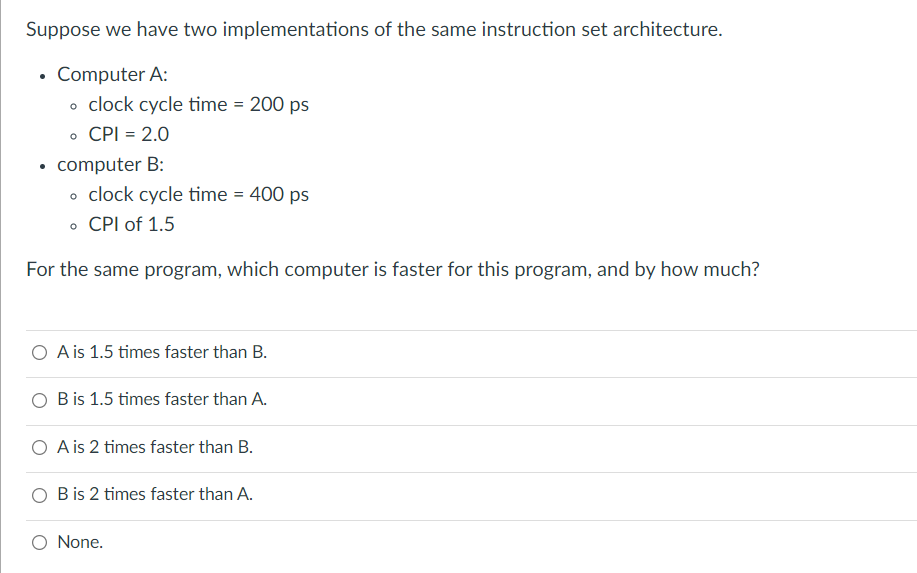 Solved Suppose we have two implementations of the same | Chegg.com