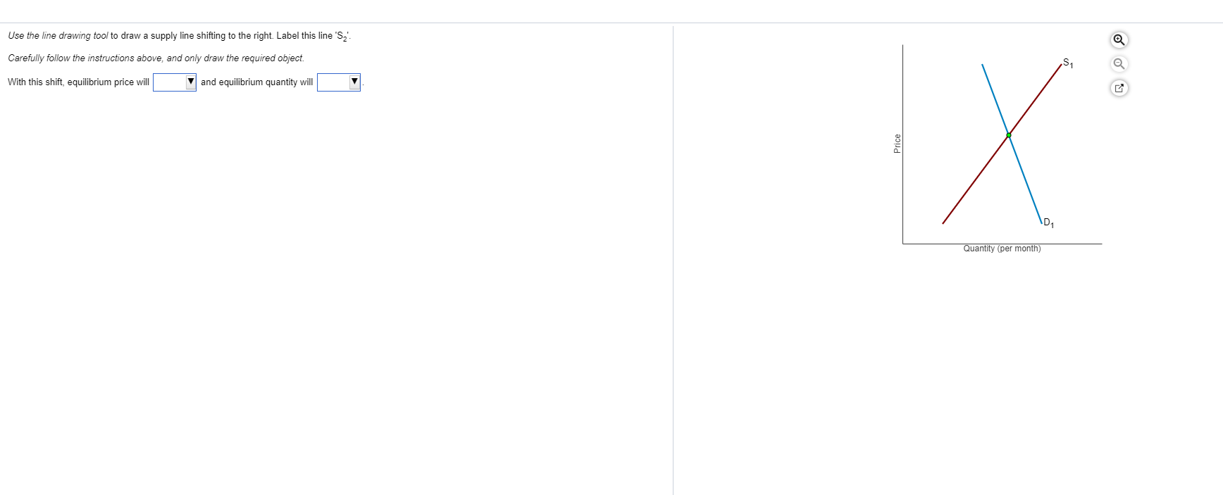 Solved Use the line drawing tool to draw a supply line
