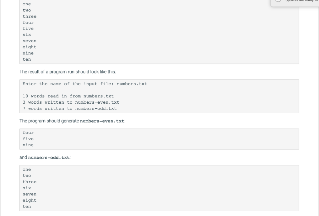 Solved In this lab you will write a program that reads in a | Chegg.com