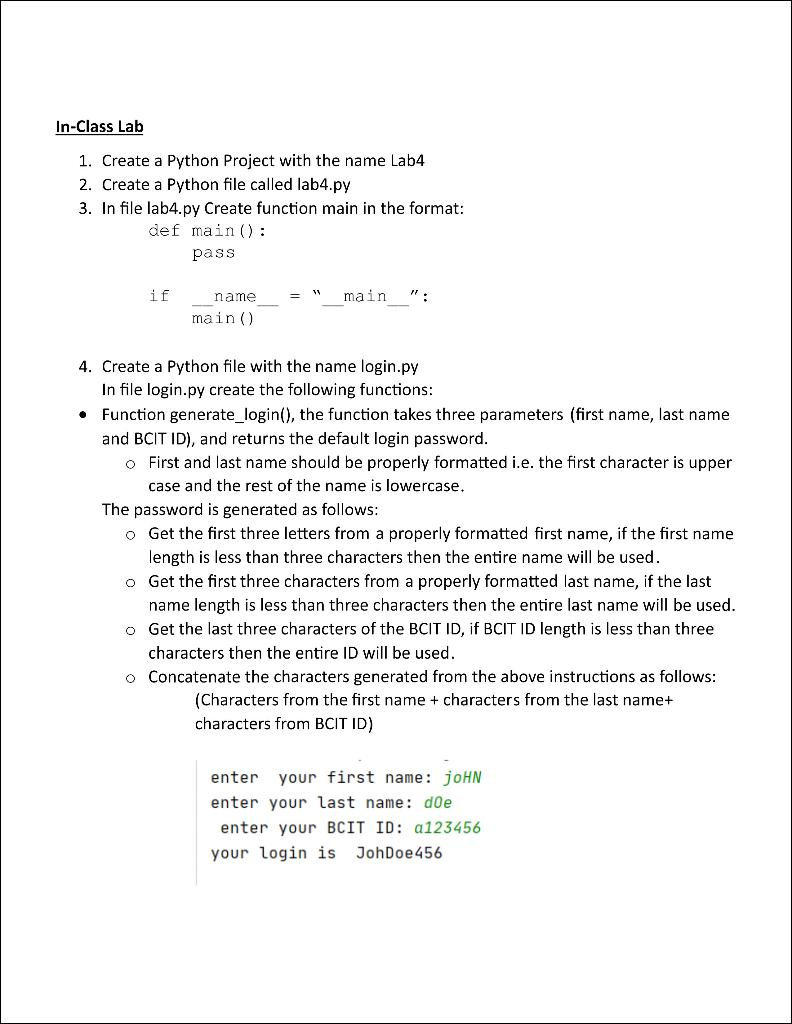 Create a Python project