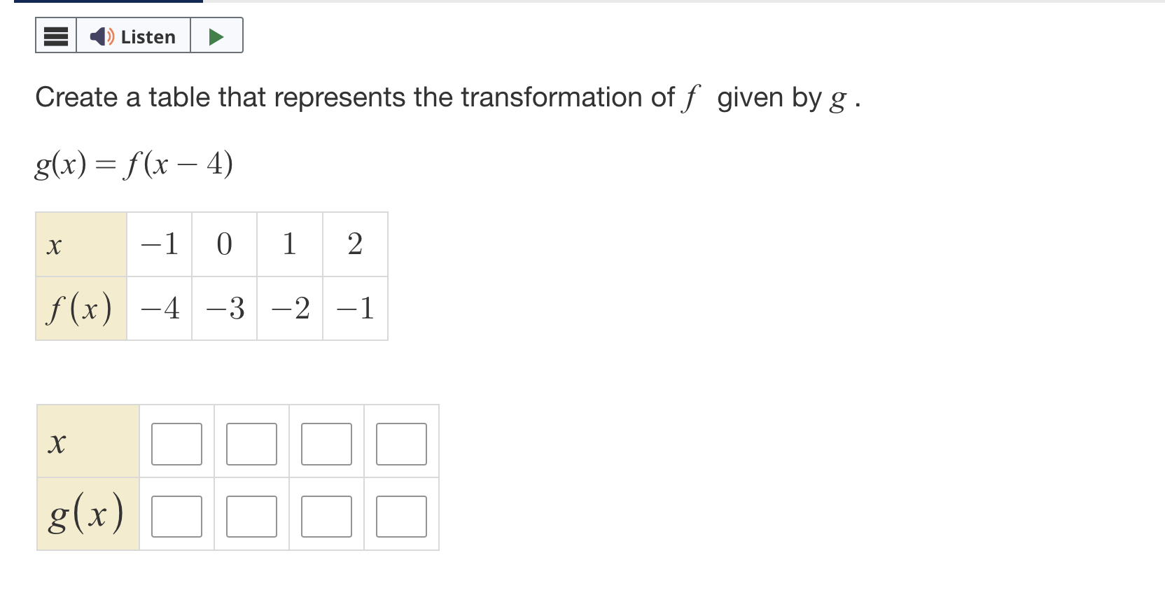 Solved Write a function g whose graph represents the