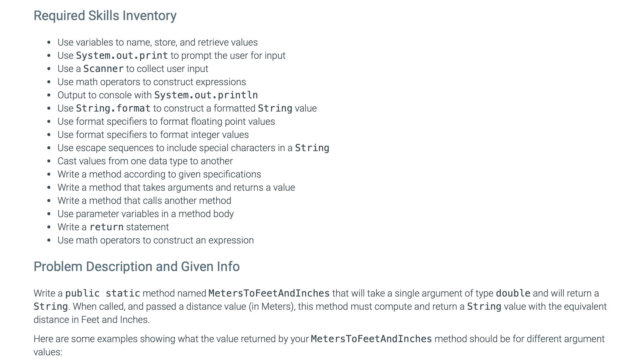 Solved Required Skills Inventory - Use variables to name, | Chegg.com
