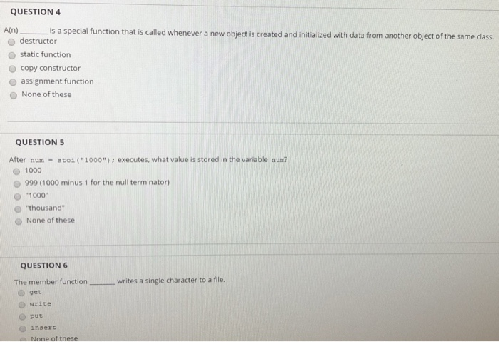 Solved QUESTION 4 A(n) is a special function that is called | Chegg.com