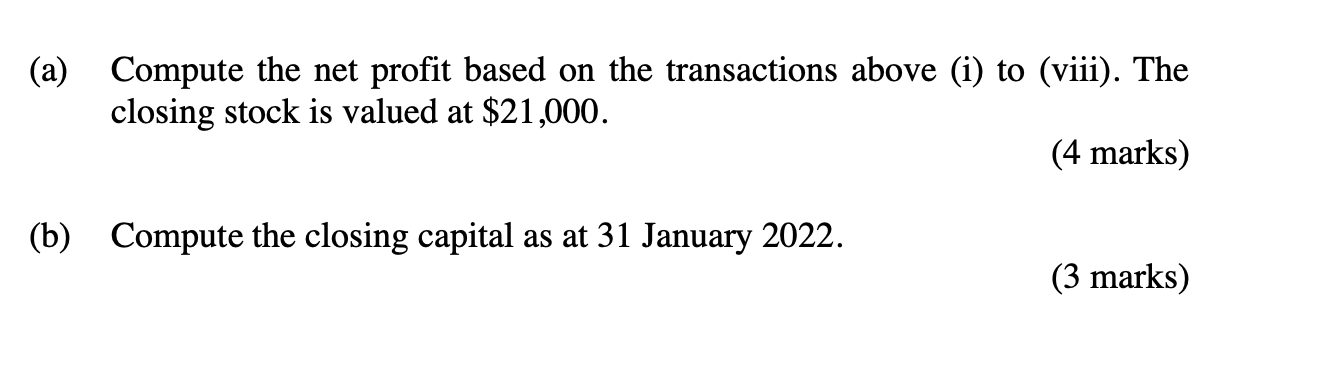 Solved Listed Below Are The Transactions Of Nik Trading For | Chegg.com