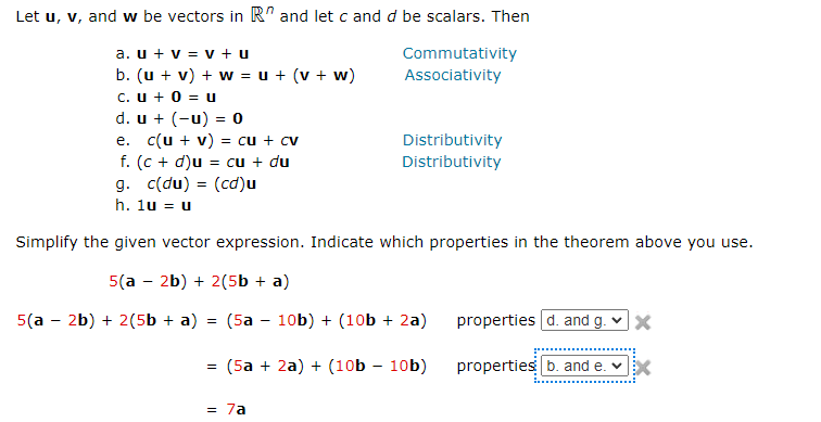 Solved Let u,v, and w be vectors in Rn and let c and d be | Chegg.com