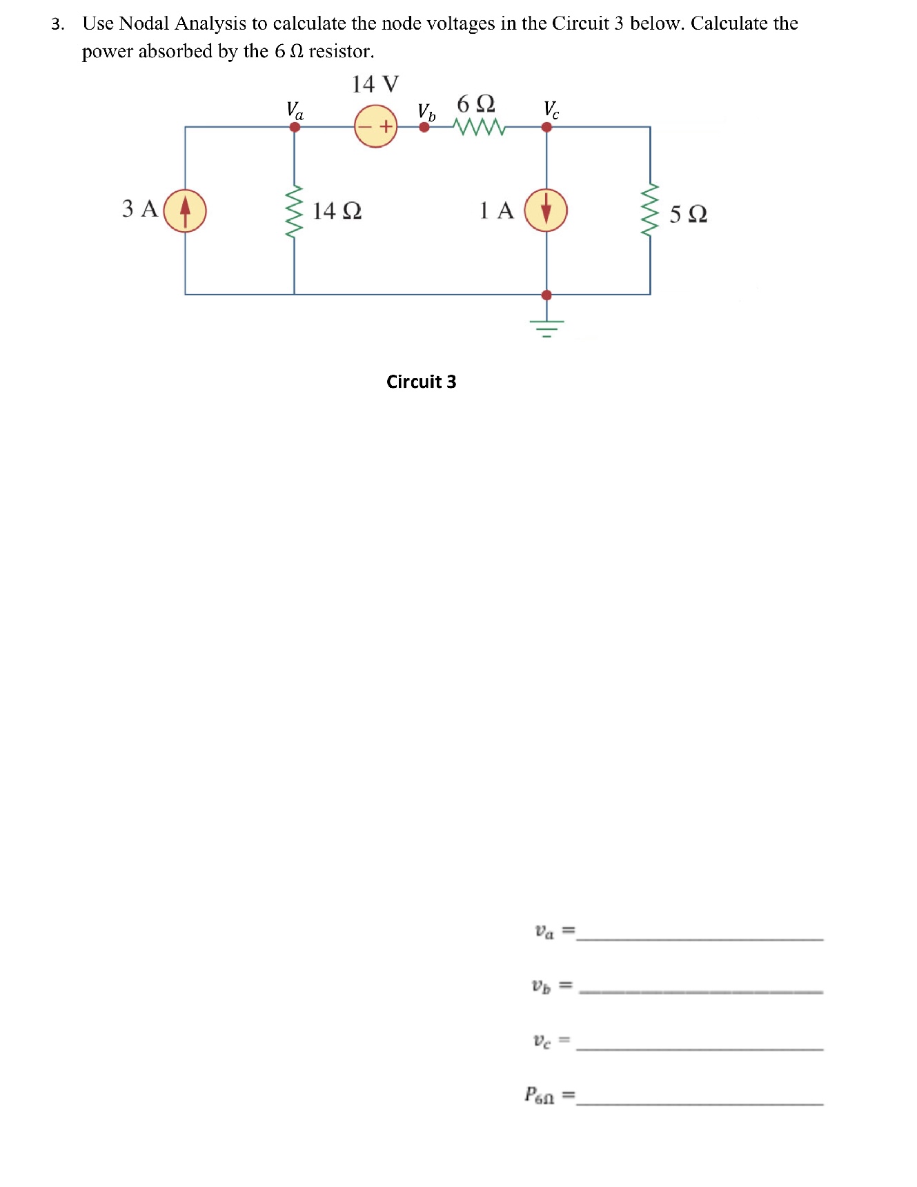Solved Use Nodal Analysis to ﻿calculate the node voltages in | Chegg.com