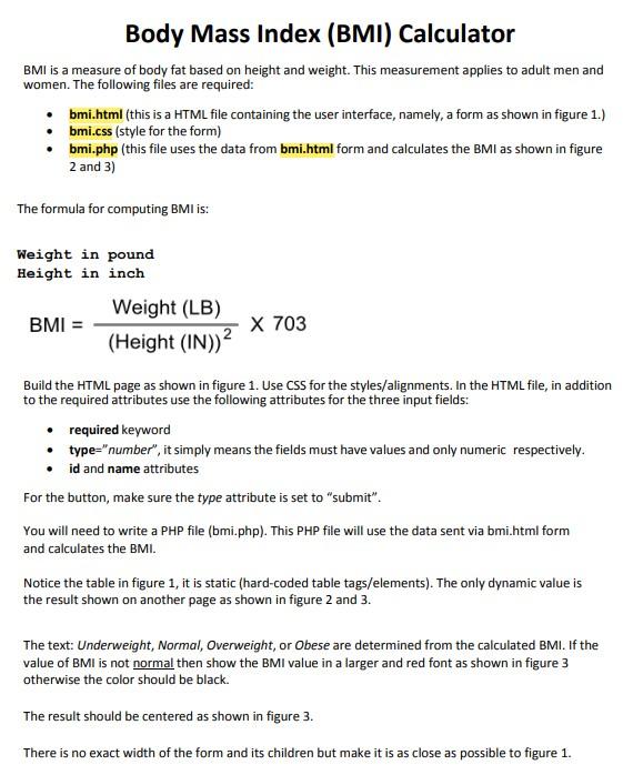 Body Fat calculator for BMI scale