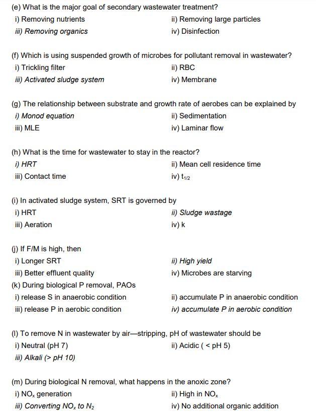 solved-e-what-is-the-major-goal-of-secondary-wastewater-chegg