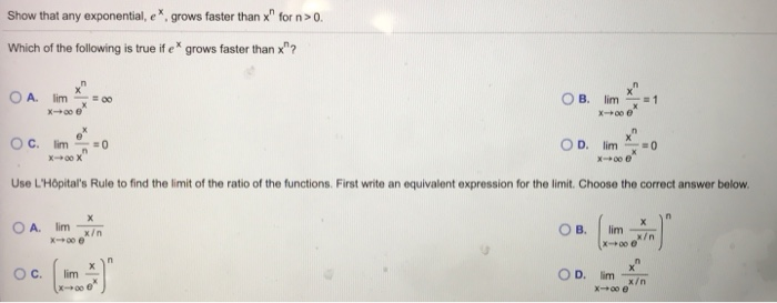 Grows Faster Than X For N 0 Show That Any Chegg Com