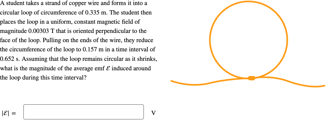 Solved A student takes a strand of copper wire and forms it | Chegg.com