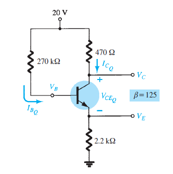 Solved Find The Values Of IB, IC, VB, VC,VE, VCE In The | Chegg.com