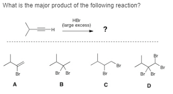 Solved What Is The Major Product Of The Following Reaction? | Chegg.com