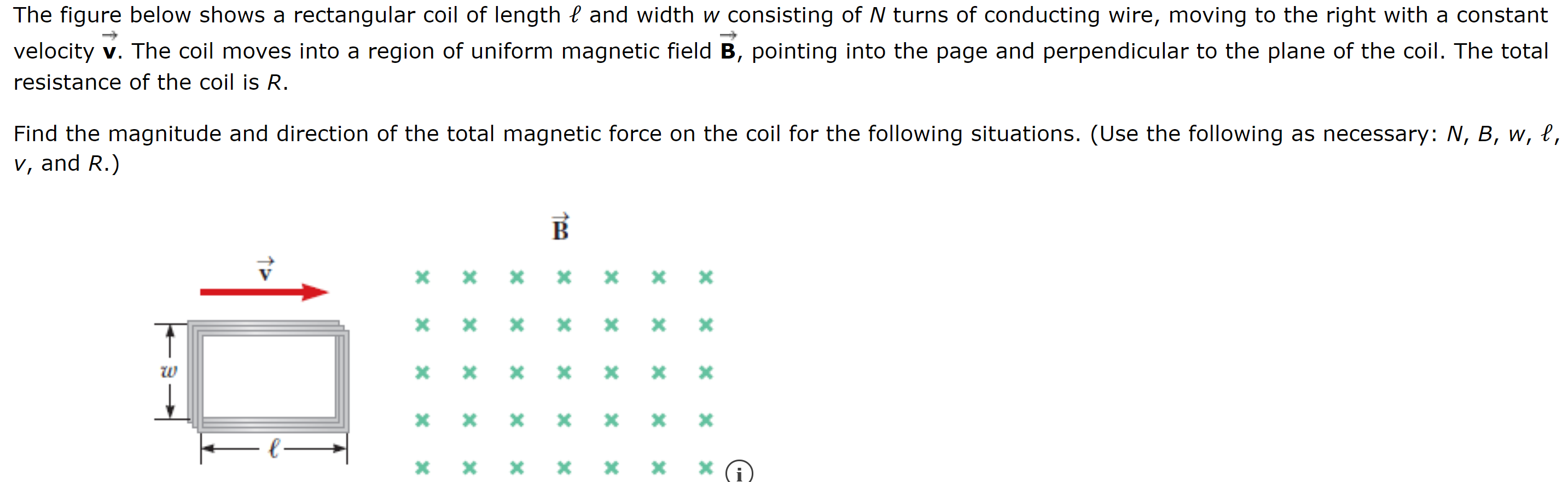 Solved The Figure Below Shows A Rectangular Coil Of Lengt Chegg Com