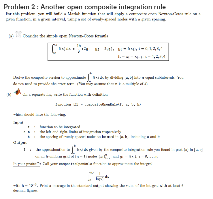 Solved Please type it in MATLAB CODE. Please type the code | Chegg.com