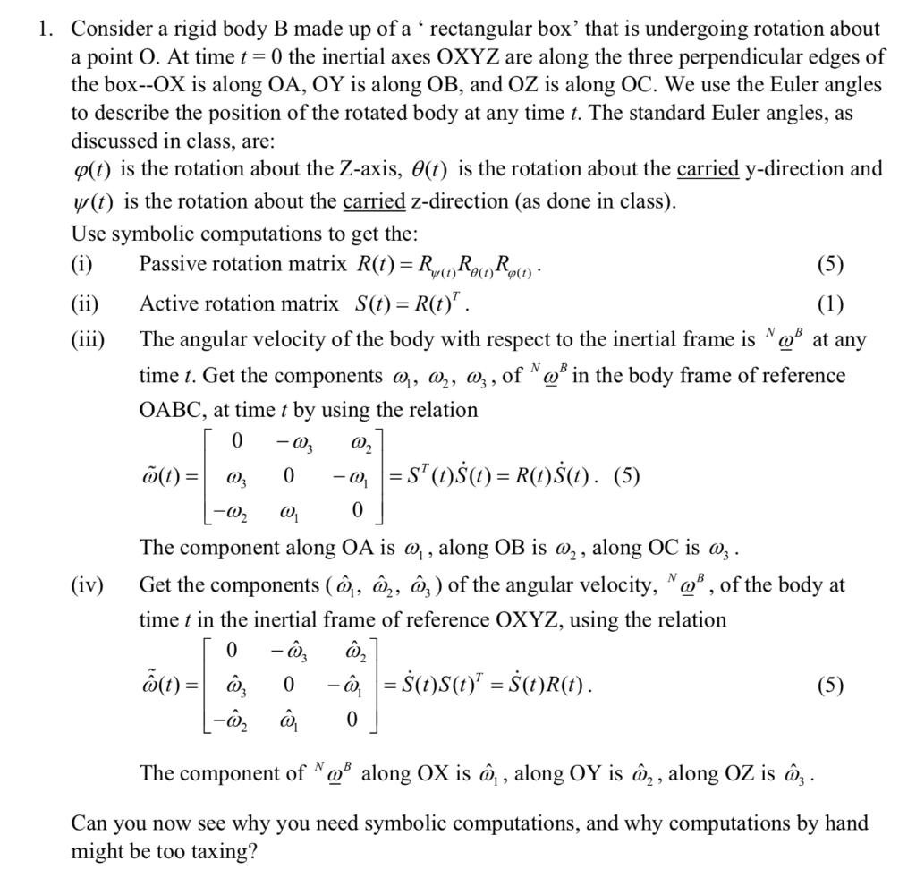 1 Consider A Rigid Body B Made Up Of A Rectangu Chegg Com